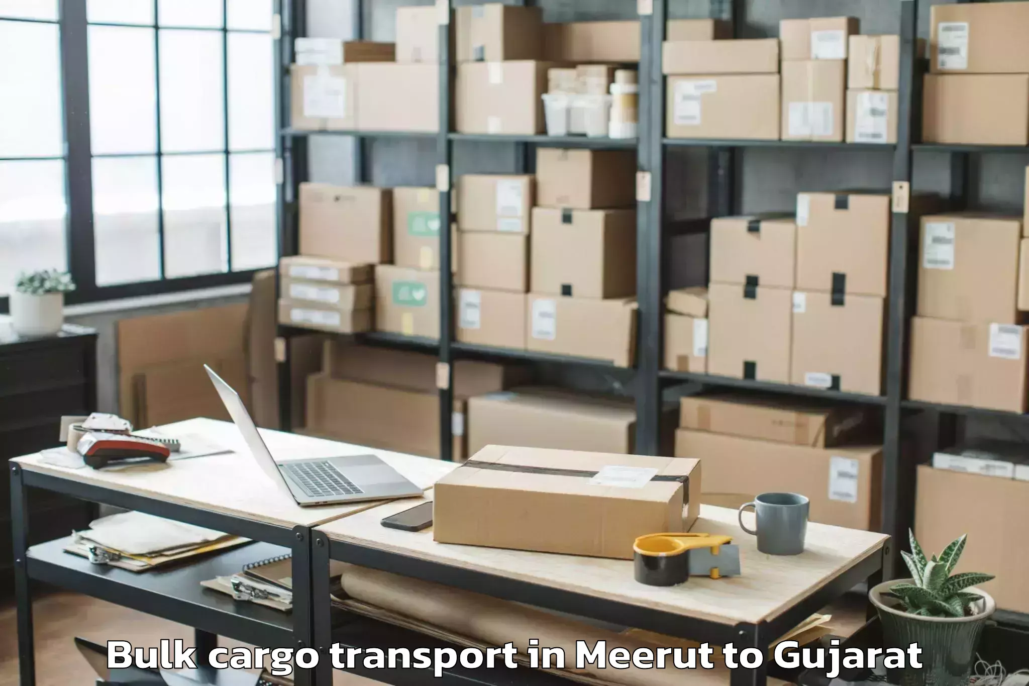 Professional Meerut to Bedi Bulk Cargo Transport